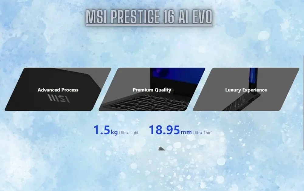 MSI Prestige 16 AI Evo 